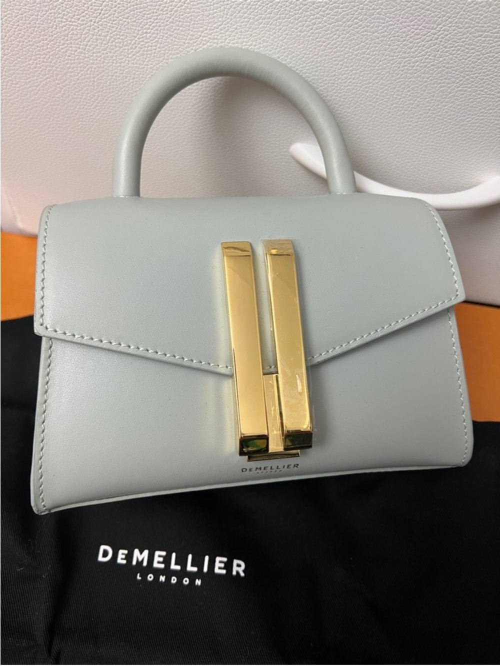 DeMellier Nano Montreal in Light blue with Gold Hardware
